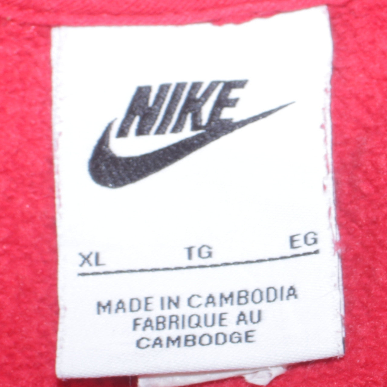 Nike Womens Red Pullover Hoodie XL Graphic Print Casual