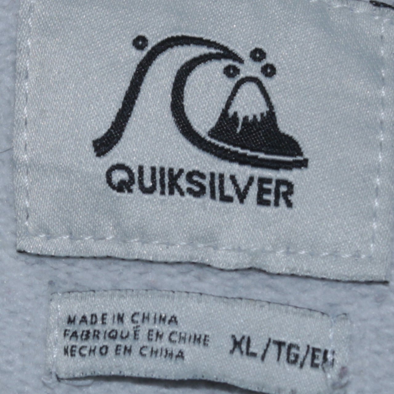 Quiksilver Mens Beige XL Full Zip Hoodie Cotton Blend