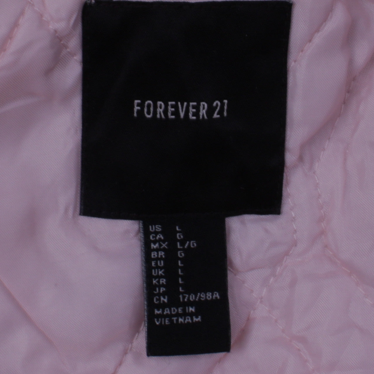 Forever 21 Womens Pink California Varsity Jacket Size L