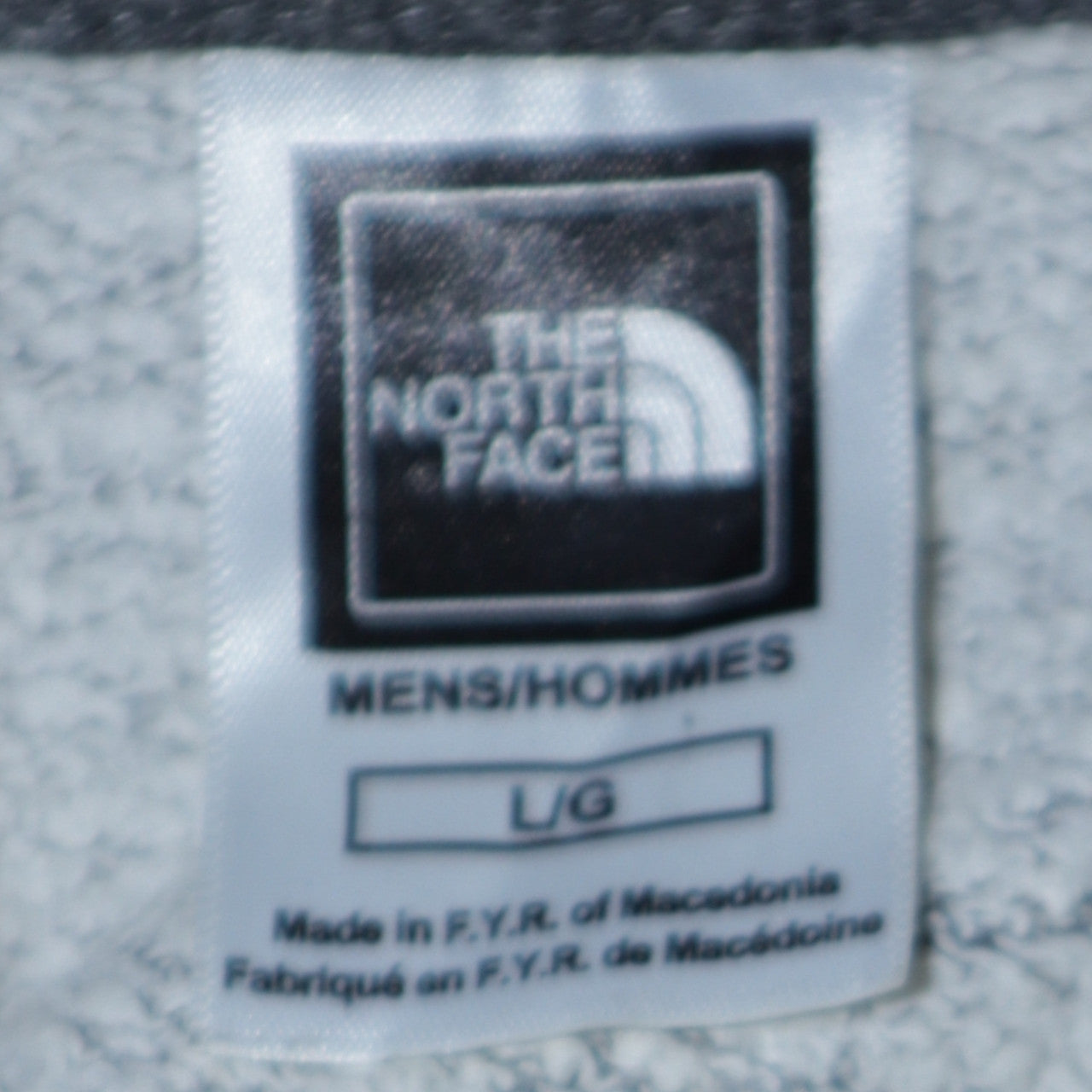 The North Face Men's Grey Pullover Hoodie L Regular Fit Fleece