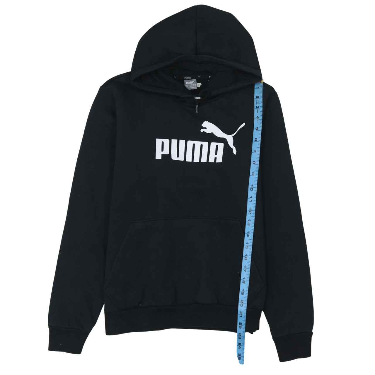 Puma Womens Black Pullover Hoodie Size 14 Logo Casual Sweatshirt