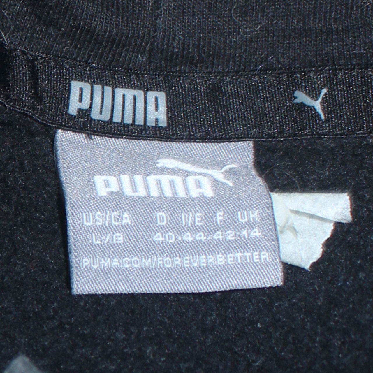 Puma Womens Black Pullover Hoodie Size 14 Logo Casual Sweatshirt