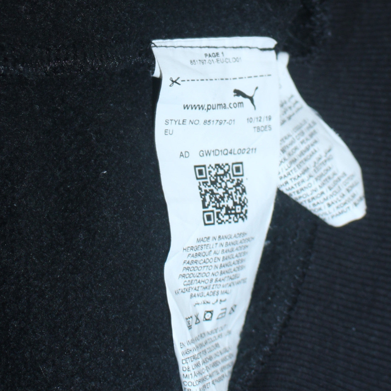 Puma Womens Black Pullover Hoodie Size 14 Logo Casual Sweatshirt