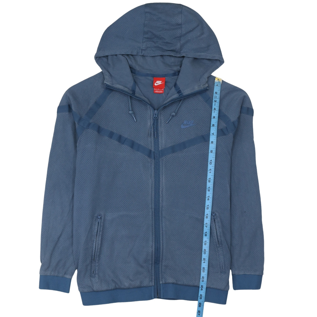 Nike Men's Blue Full Zip Cotton Hoodie Jacket Size L