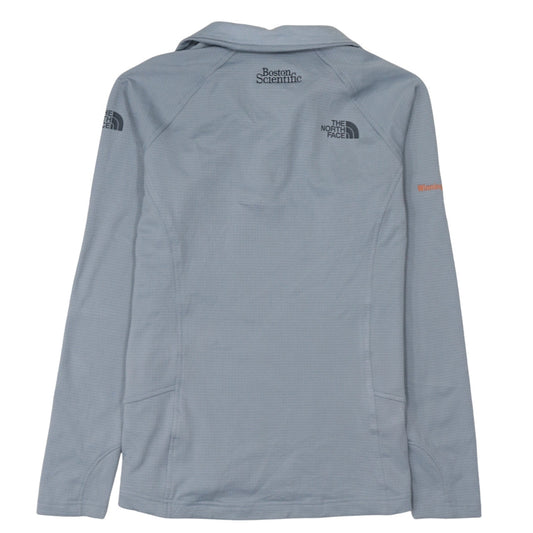 The North Face Womens Grey 1/4 Zip Pullover Sweatshirt Size M Polyester Stretch