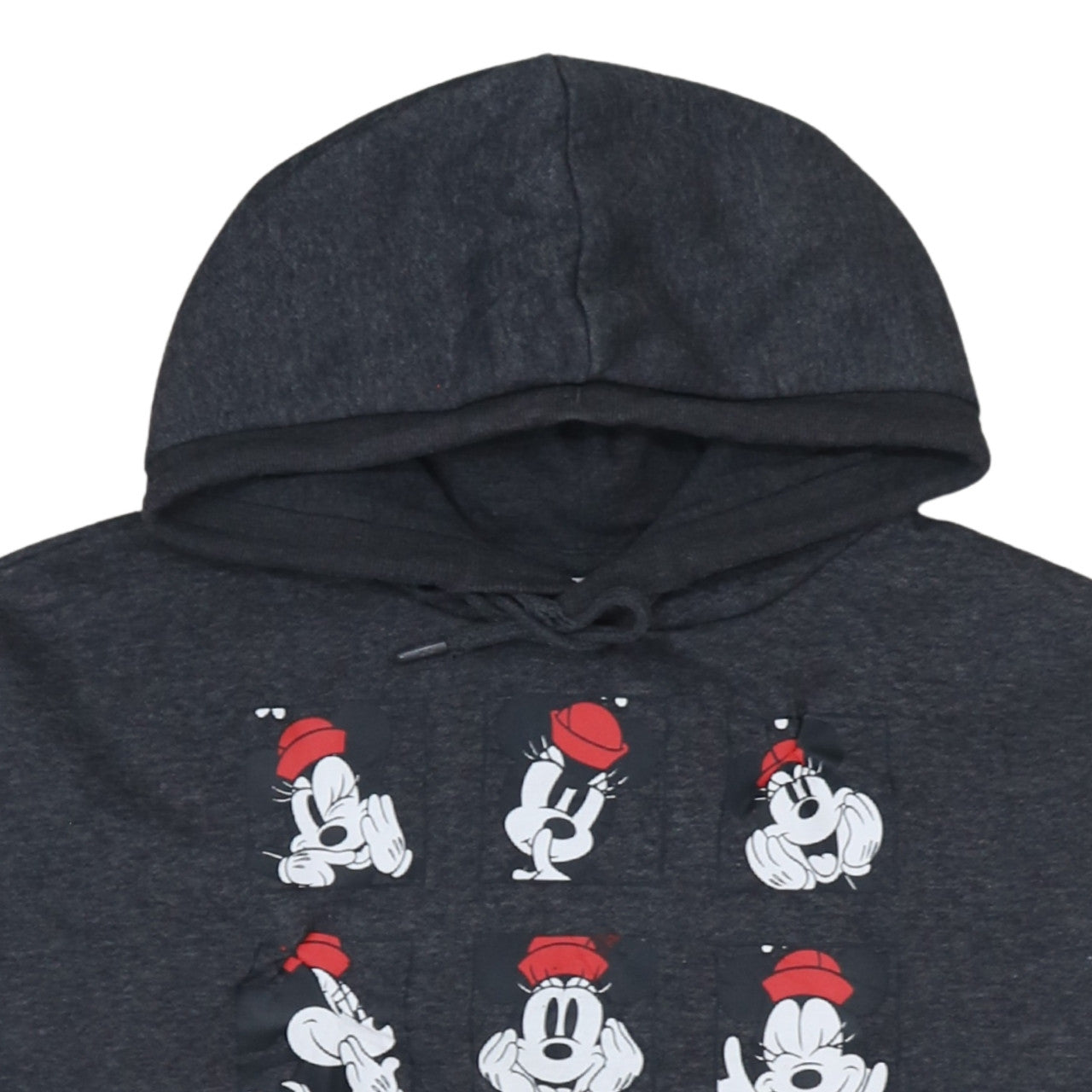 Disney Women’s Grey Minnie Mouse Hoodie Small Pullover Graphic Print
