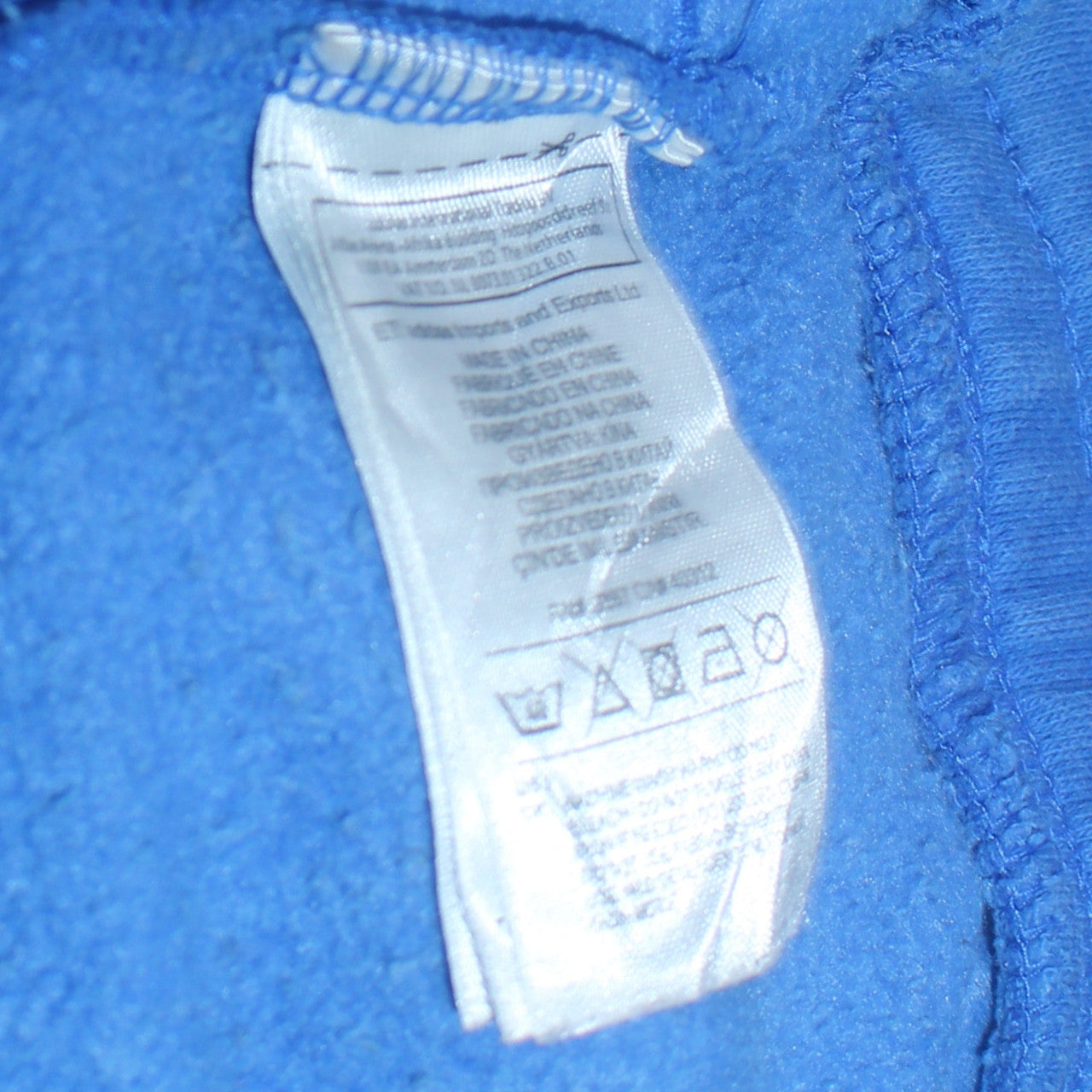 Adidas Men's Blue Full Zip Hoodie Size L Sports Fleece Jacket