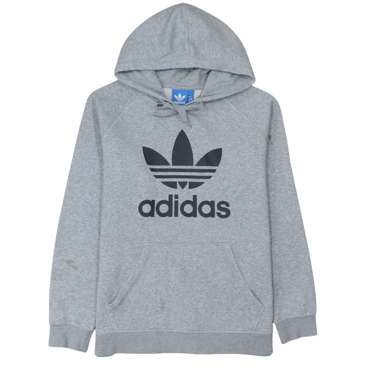 Adidas Men's Grey Pullover Hoodie L Sports Logo Fleece