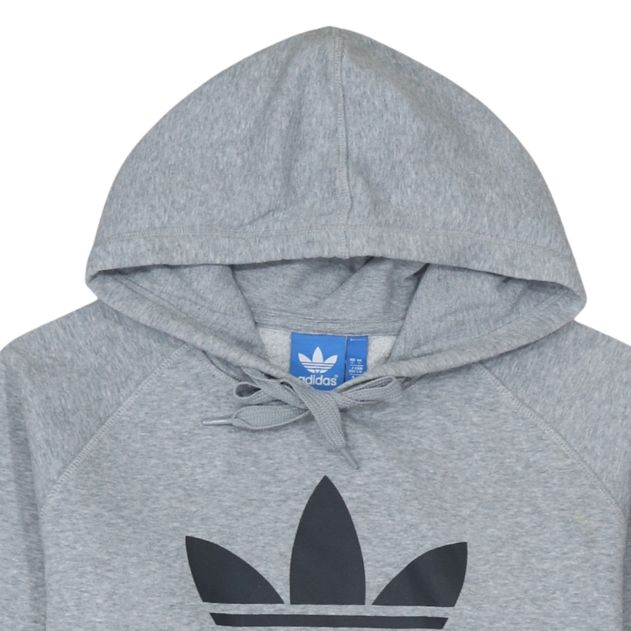 Adidas Men's Grey Pullover Hoodie L Sports Logo Fleece