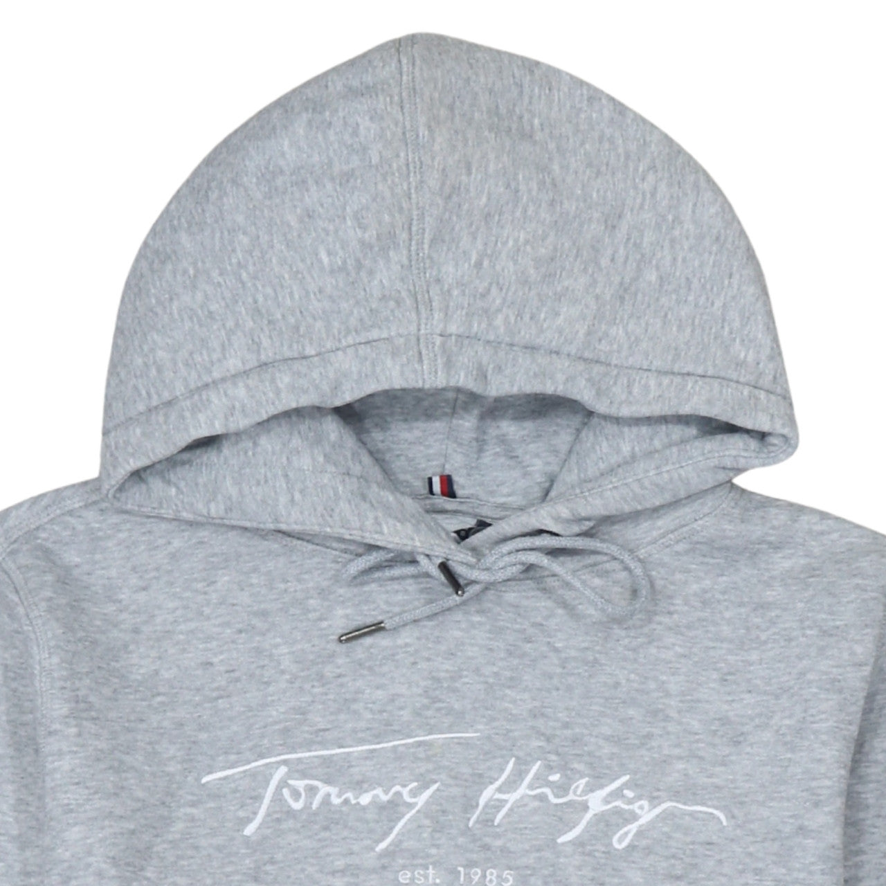 Tommy Hilfiger Womens Grey Pullover Hoodie M Cotton Blend Casual