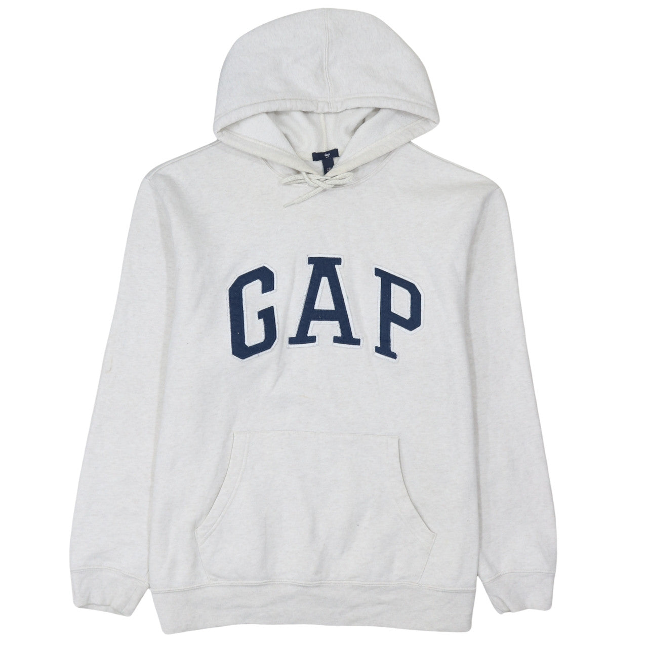 Gap Men's White XL Pullover Hoodie Fleece Sweatshirt Logo
