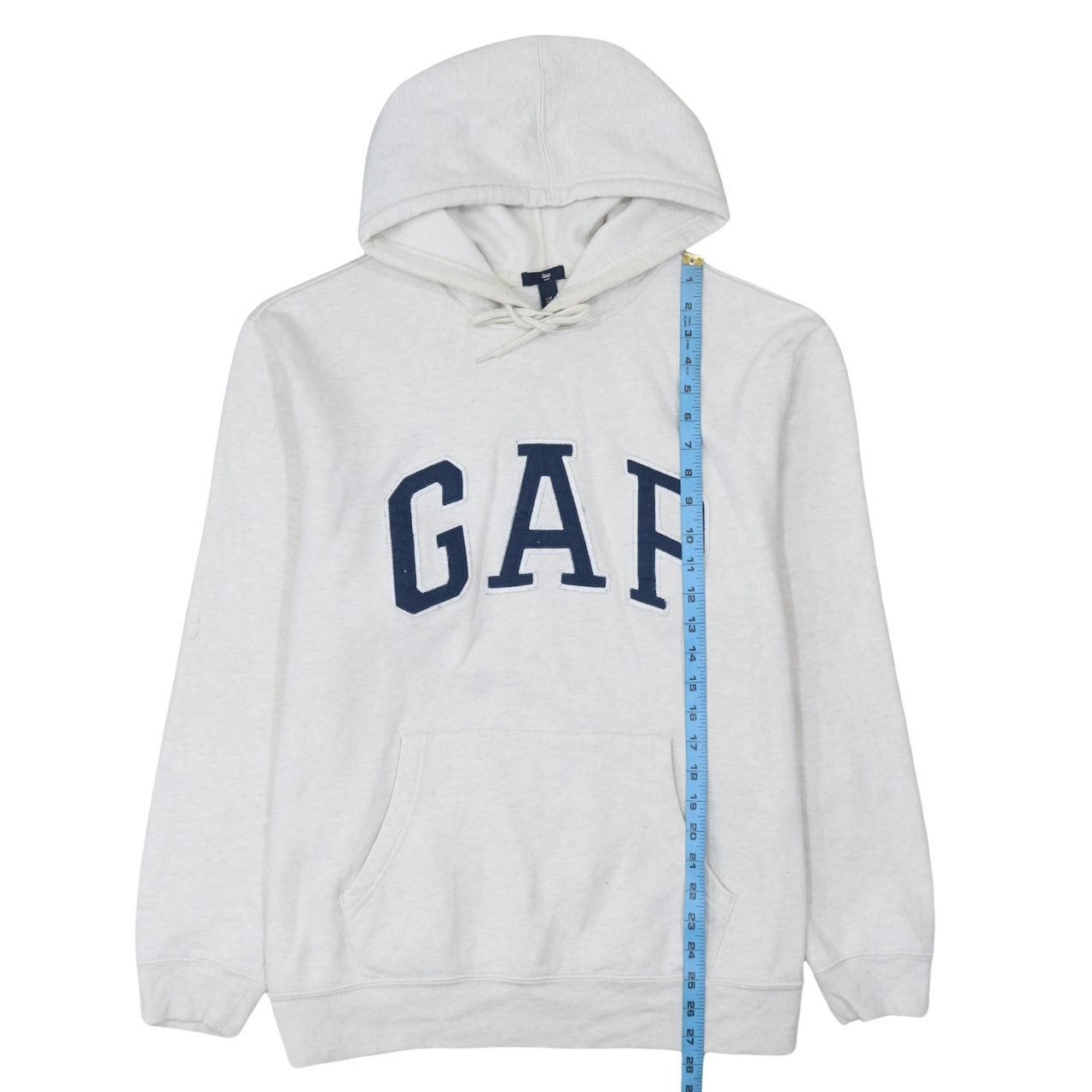 Gap Men's White XL Pullover Hoodie Fleece Sweatshirt Logo