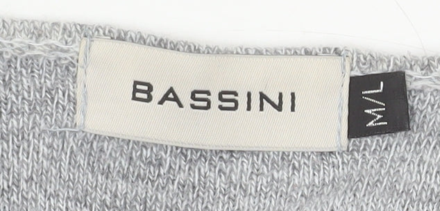 Bassini Women's Grey Knit Long Sleeve Open Cardigan Size M