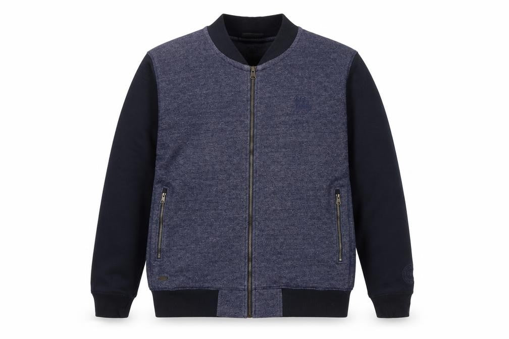 Tokyo Laundry Men's Blue Bomber Jacket L Cotton Blend Zip Casual