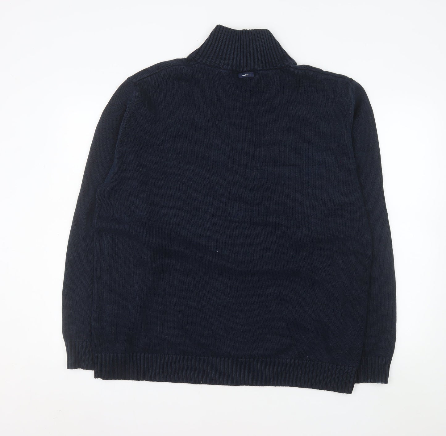 Nautica Men's Blue XL 1/2 Zip Knit Cotton Pullover Sweatshirt