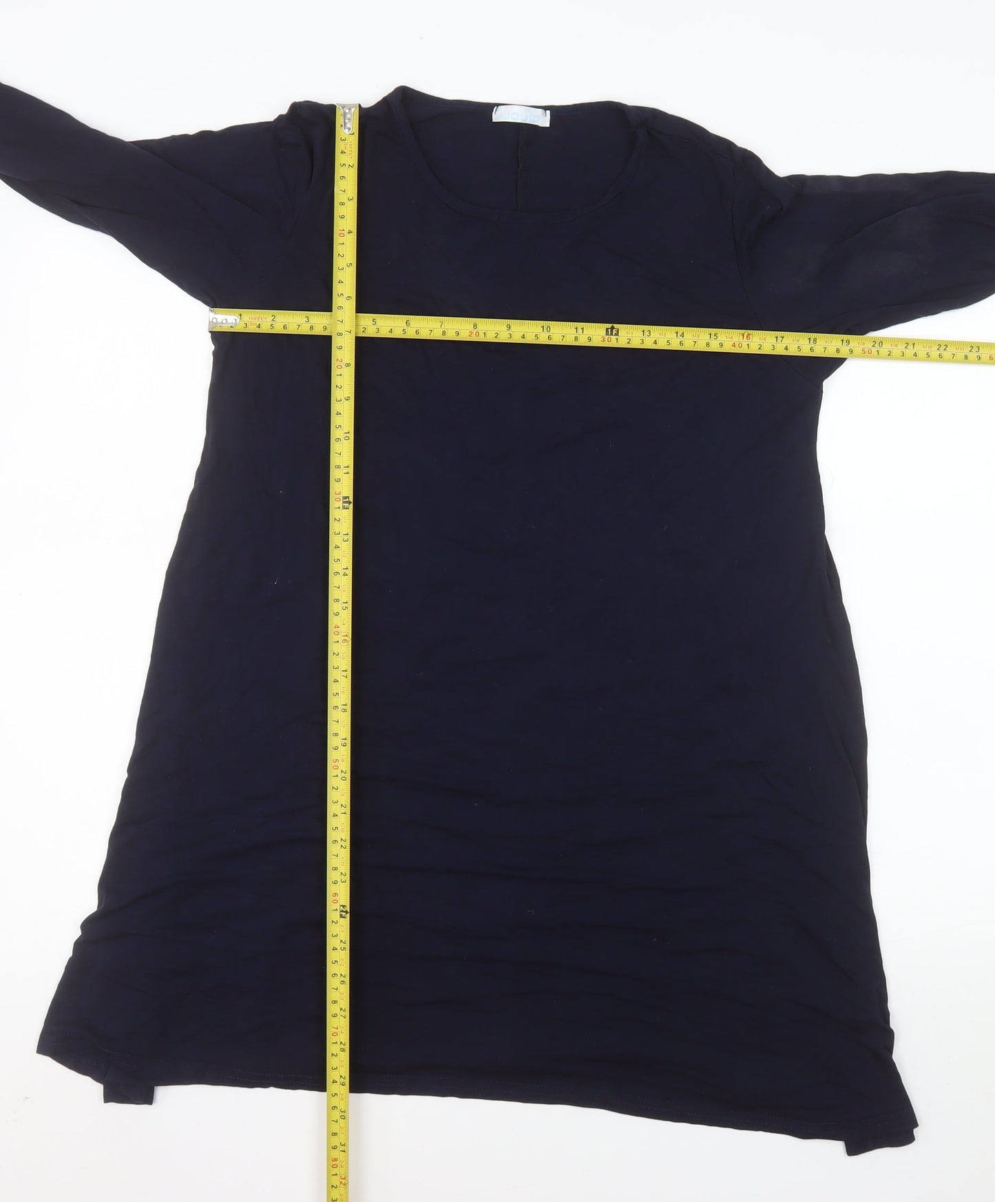 Liquid Women’s Navy Blue Long Sleeve Shift Dress Size M