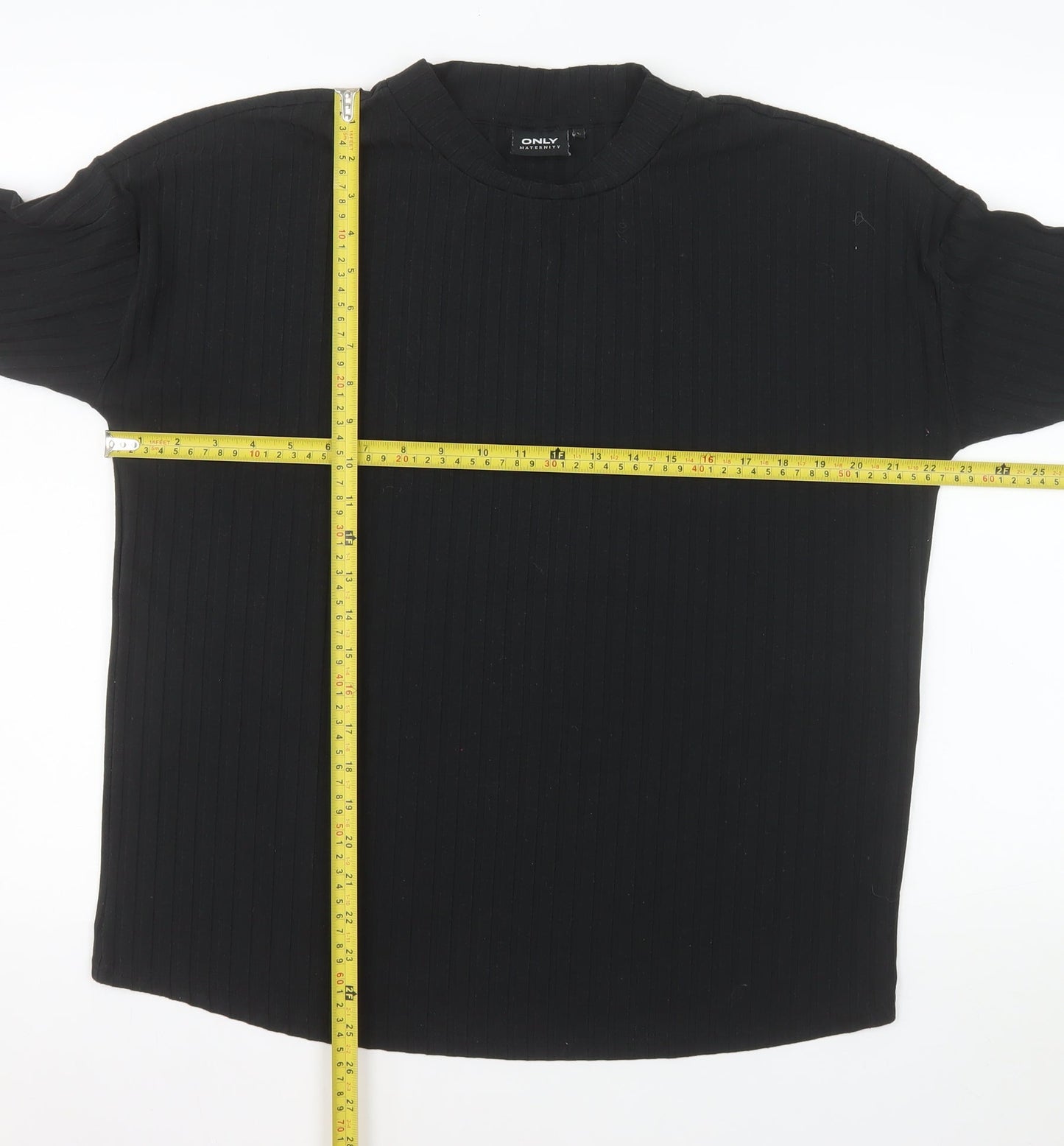 ONLY Maternity Black Mock Neck Long Sleeve Jersey Top Size L