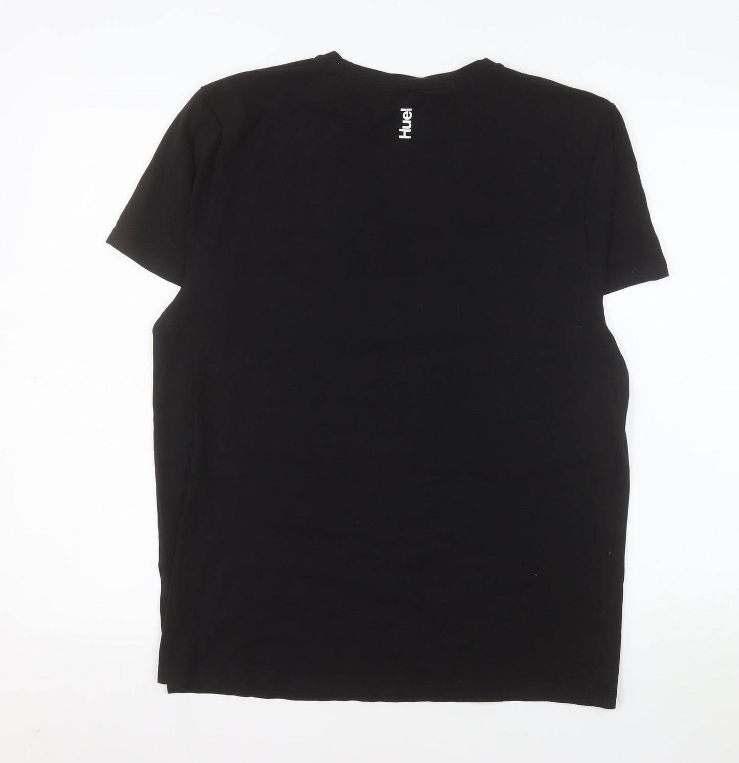 Huel Men's Black Short Sleeve Crew Neck Cotton T-Shirt Size L