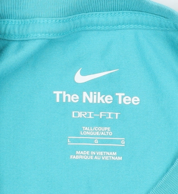 Nike Men's Blue Dri-FIT Crew Neck Short Sleeve T-Shirt L Tall