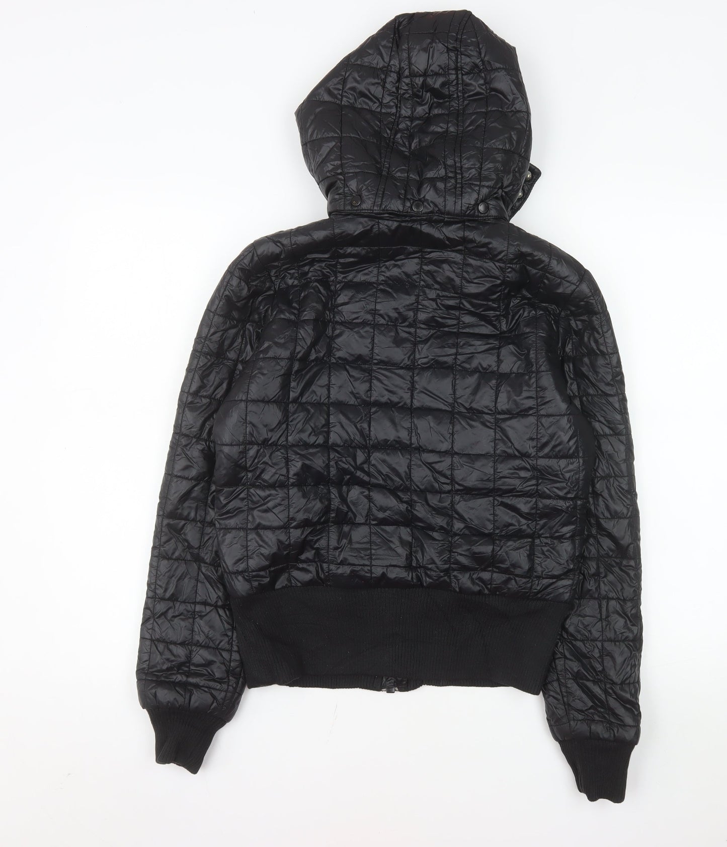 adidas Women's Black Quilted Hooded Puffer Jacket Size 12