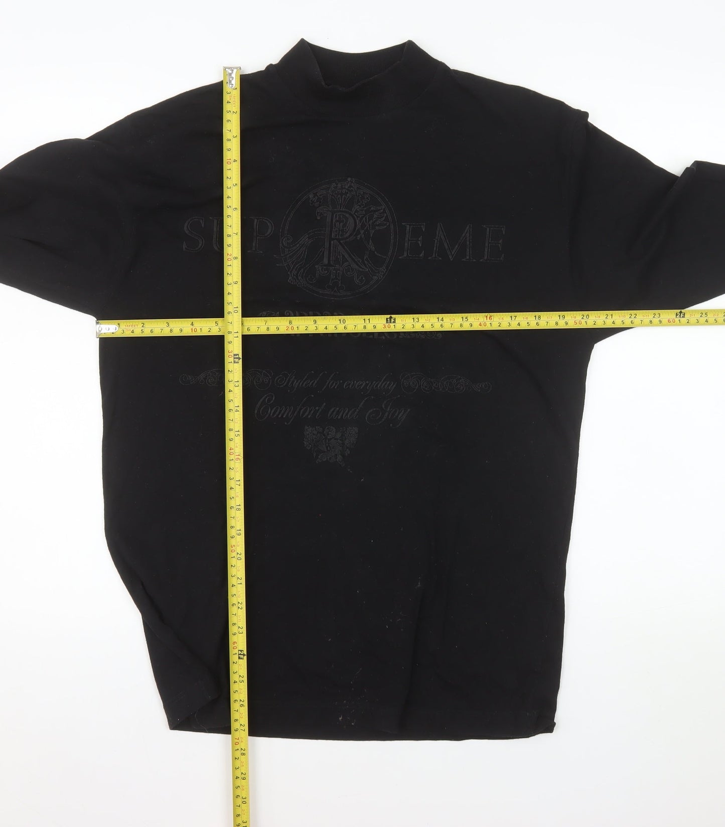 Falmer Cosy Club Women's Black Long Sleeve Mock Neck Cotton Top S
