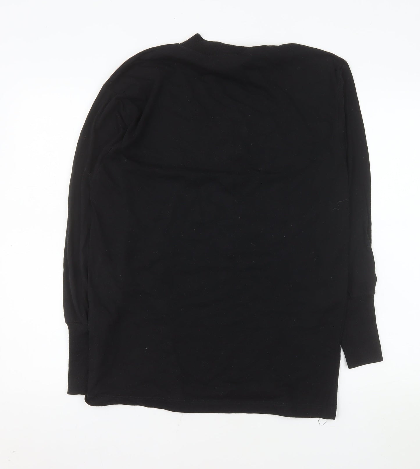 Falmer Cosy Club Women's Black Long Sleeve Mock Neck Cotton Top S
