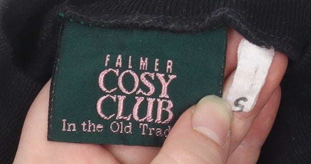 Falmer Cosy Club Women's Black Long Sleeve Mock Neck Cotton Top S