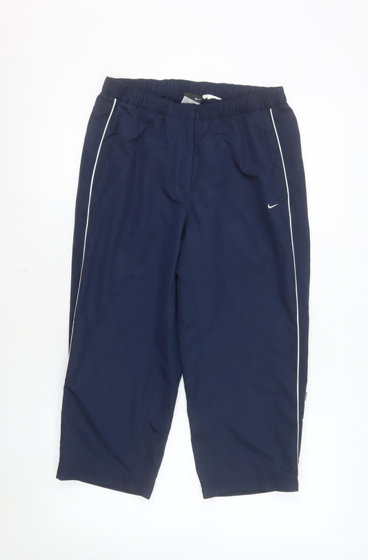 Nike Boys Blue Track Pants S Lightweight Activewear Trousers