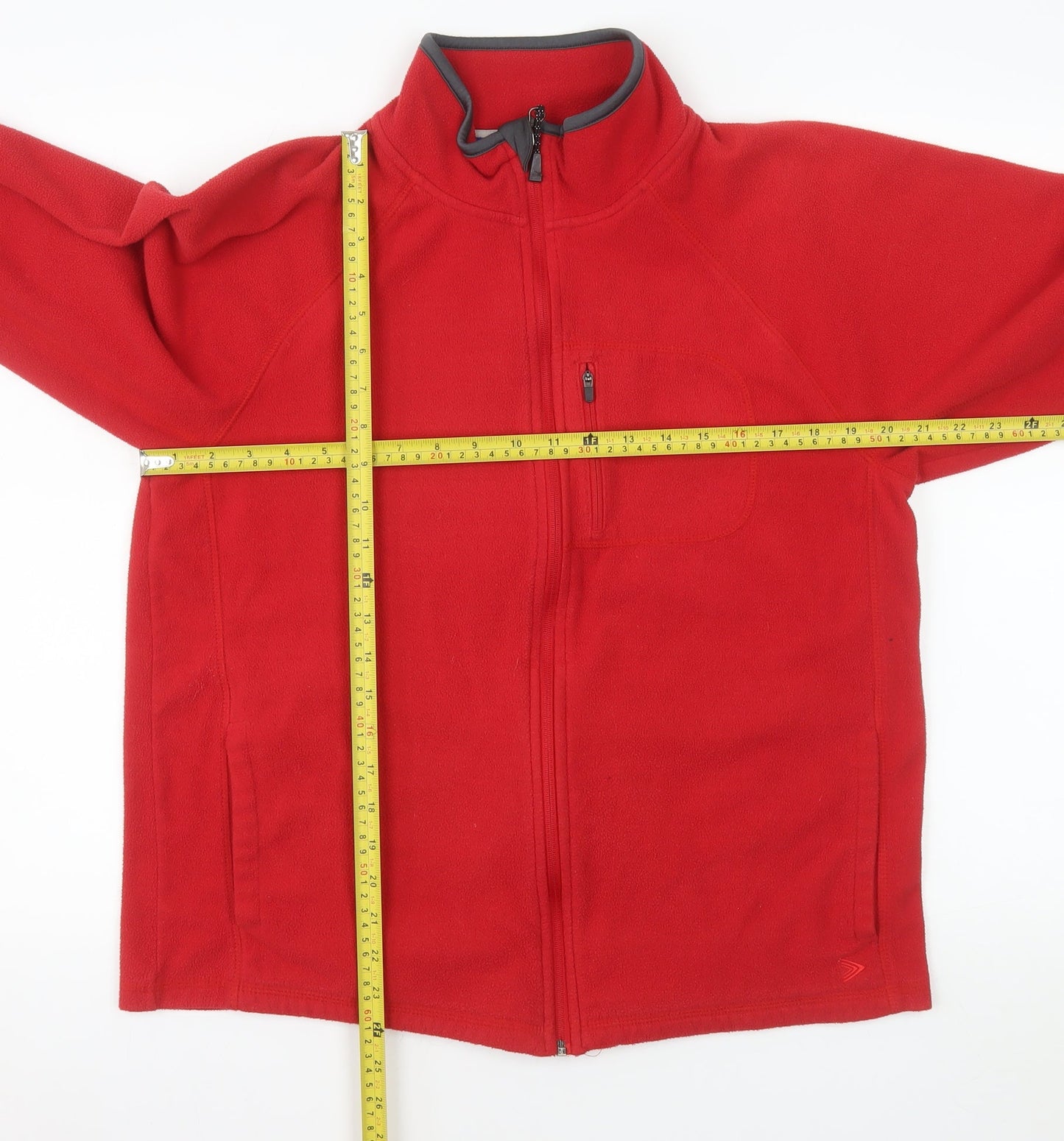 Marks and Spencer Men’s Red Fleece Full Zip Jacket Size M 38in