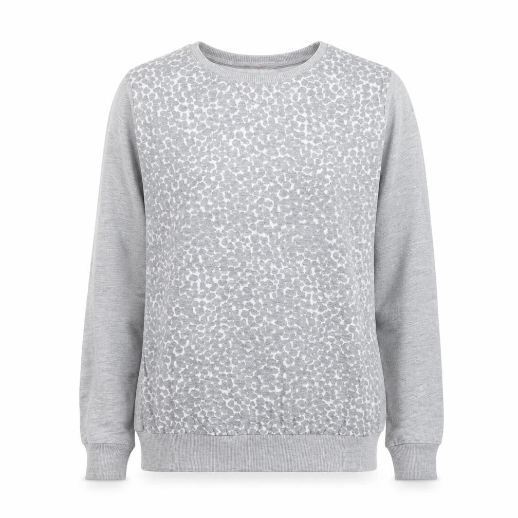 Dorothy Perkins Women Grey Animal Print Jersey Long Sleeve Top Size 6