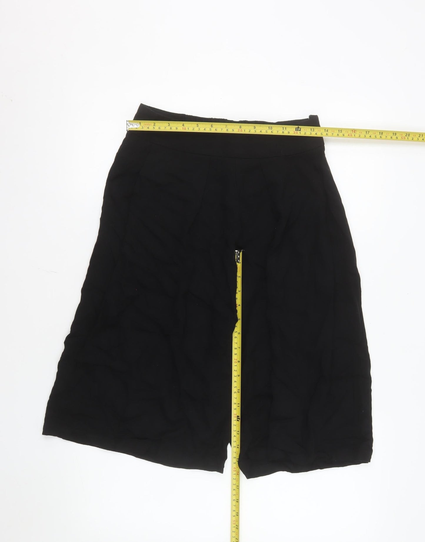 Mango Women Black Size 8 Culotte Shorts Lightweight Casual