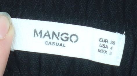 Mango Women Black Size 8 Culotte Shorts Lightweight Casual