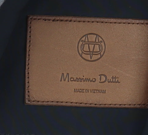 Massimo Dutti Women Blue Long Hooded Parka Coat Size 14