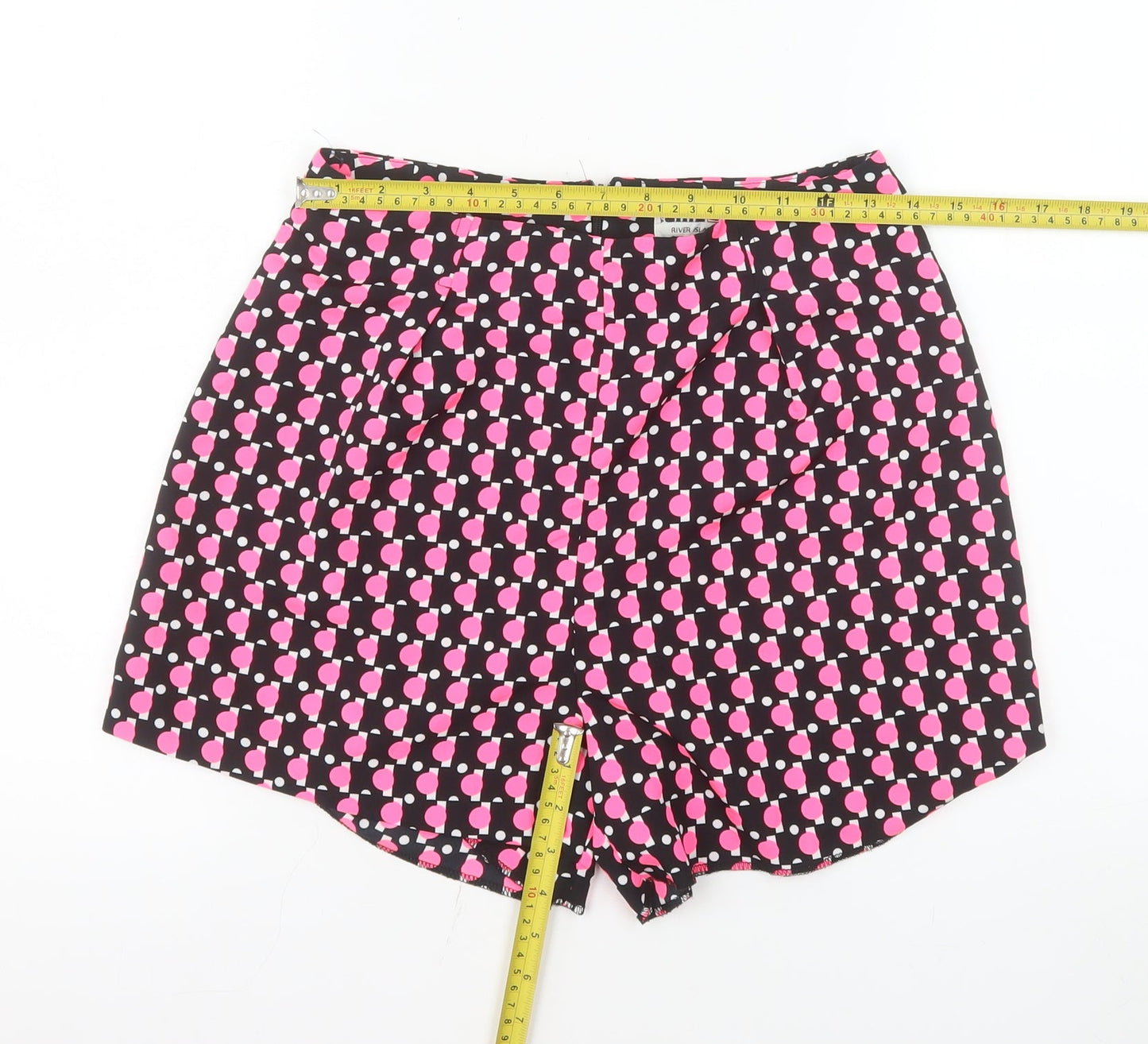 River Island Women’s Multicoloured Heart Print Chino Shorts Size 10