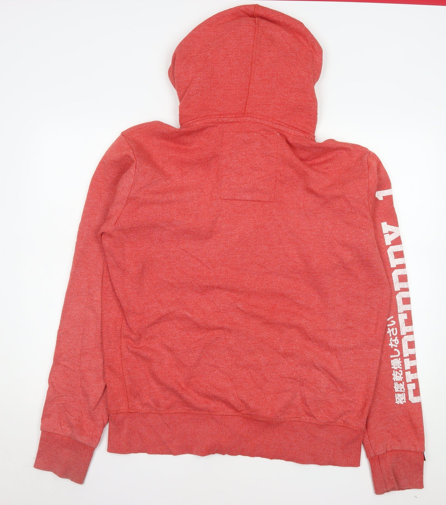 Superdry Womens Red XL Full Zip Hooded Jacket Hoodie
