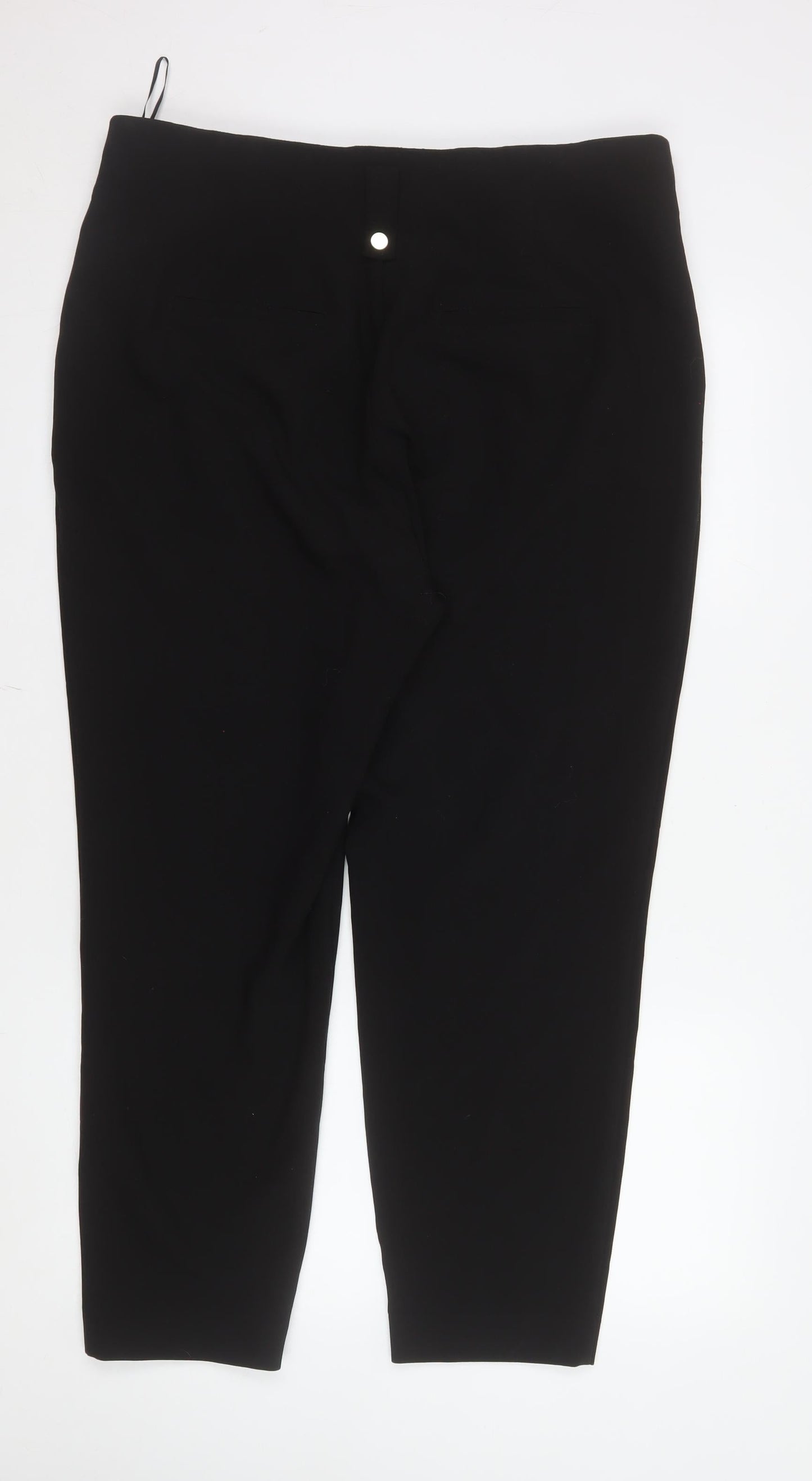 Mint Velvet Women's Black Size 16 Tapered Stretch Trousers