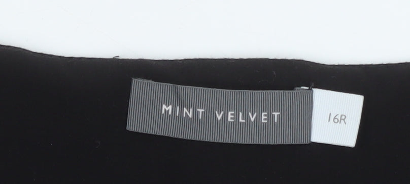 Mint Velvet Women's Black Size 16 Tapered Stretch Trousers