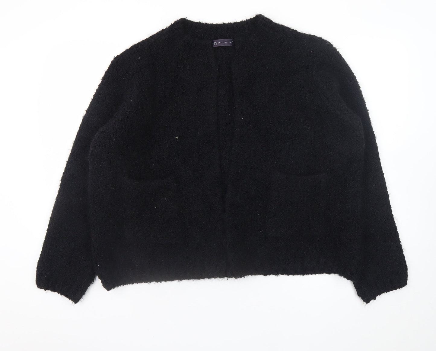 Marks and Spencer Women's Black Large Chunky Knit Cardigan
