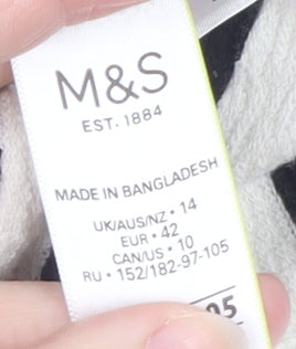 Marks and Spencer Women’s Multicoloured Stripe Cotton Jumper Size 14