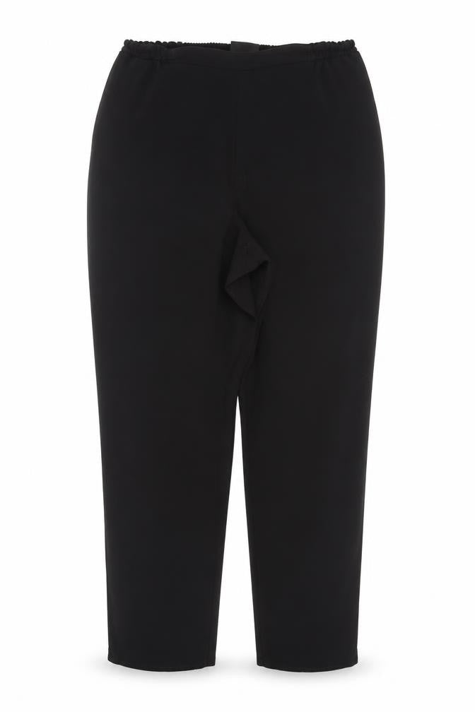 Godske Classic Women Black Size 18 Elastic Waist Straight Trousers