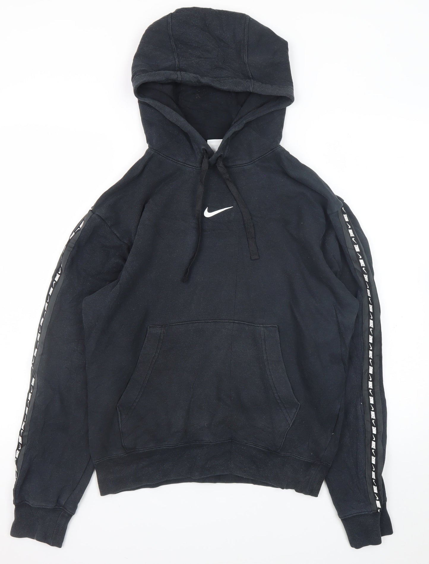 Nike Men's Black XS Pullover Hoodie with Logo and Pockets