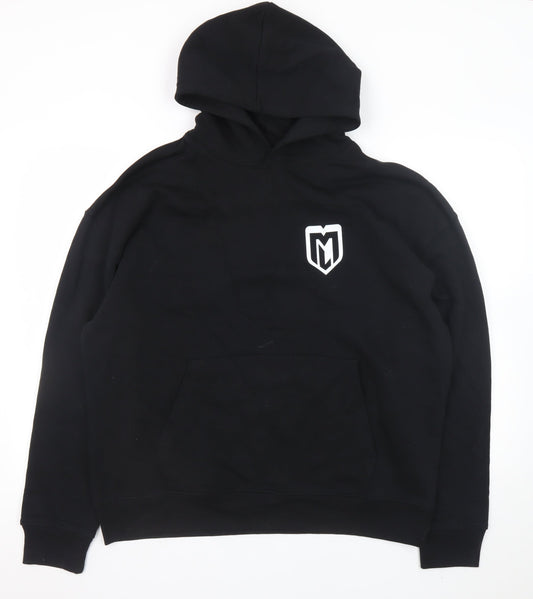 Stanley/Stella Men's Black L Pullover Hoodie with Logo Print