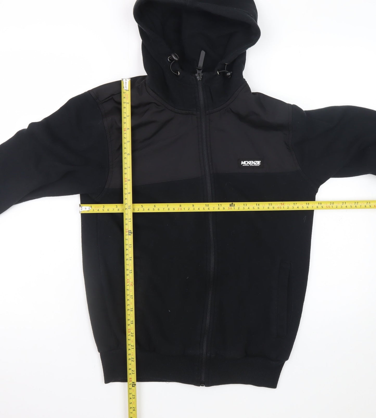 McKenzie Men's Black Full Zip Hoodie Size S Regular Fit