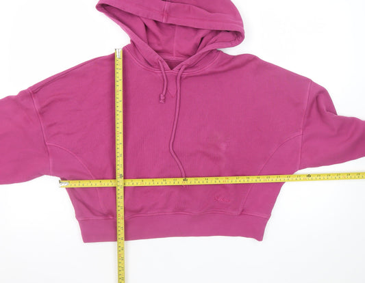 Swimzi Womens Pink XS Pullover Hoodie 100% Cotton Cropped Fit