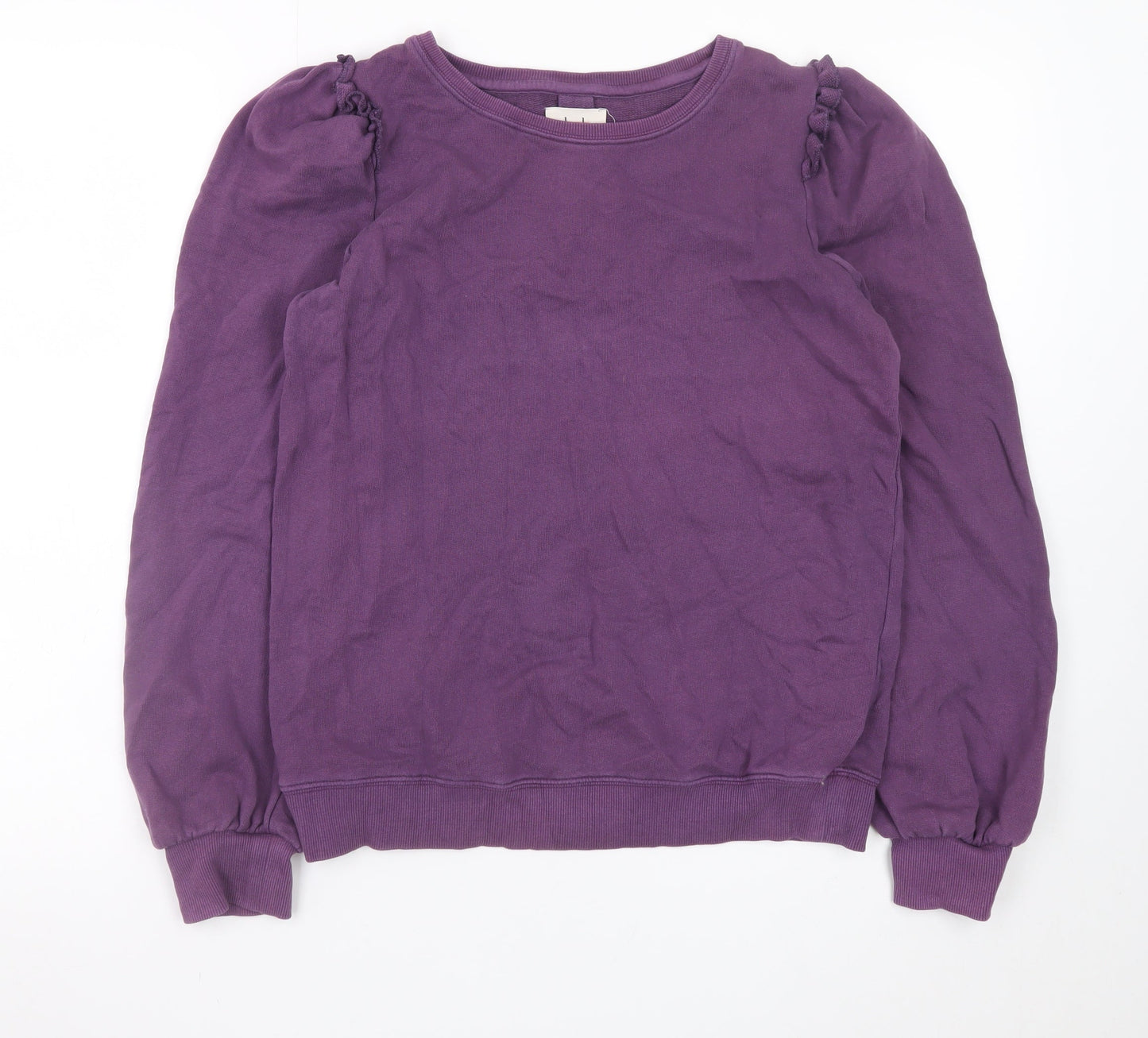 Hush Womens Purple Cotton Pullover Sweatshirt XS Long Sleeve