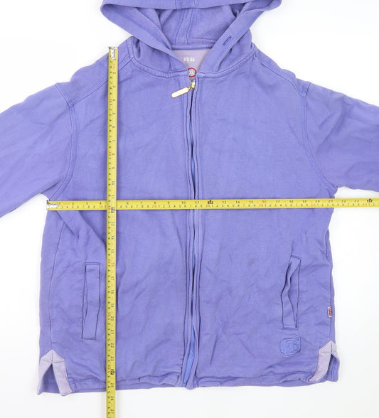 IDEAL Women’s Purple Full Zip Hoodie Size XL Casual Cotton Blend