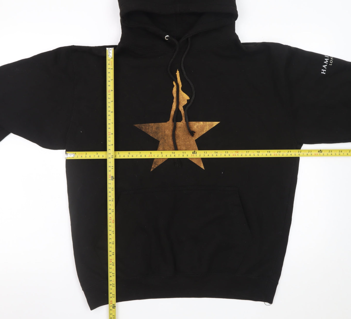 Hamilton Creative Goods Black Gold Star Hoodie Medium Cotton