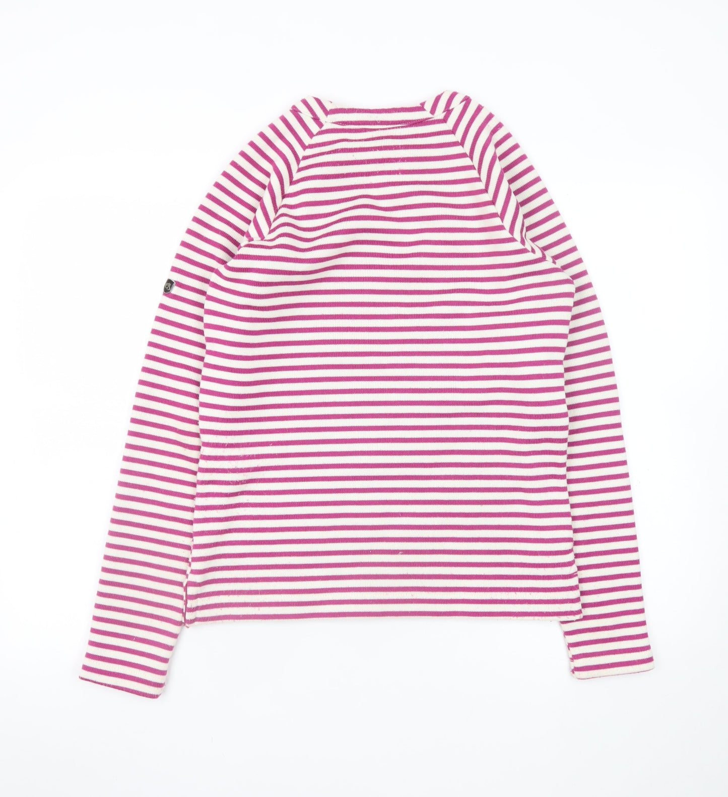 Craghoppers Women Pink Striped Crew Neck Pullover Jumper UK 10