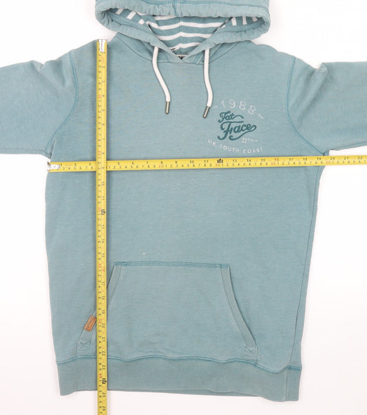 FatFace Women Blue Size 8 Pullover Hoodie with Logo Print