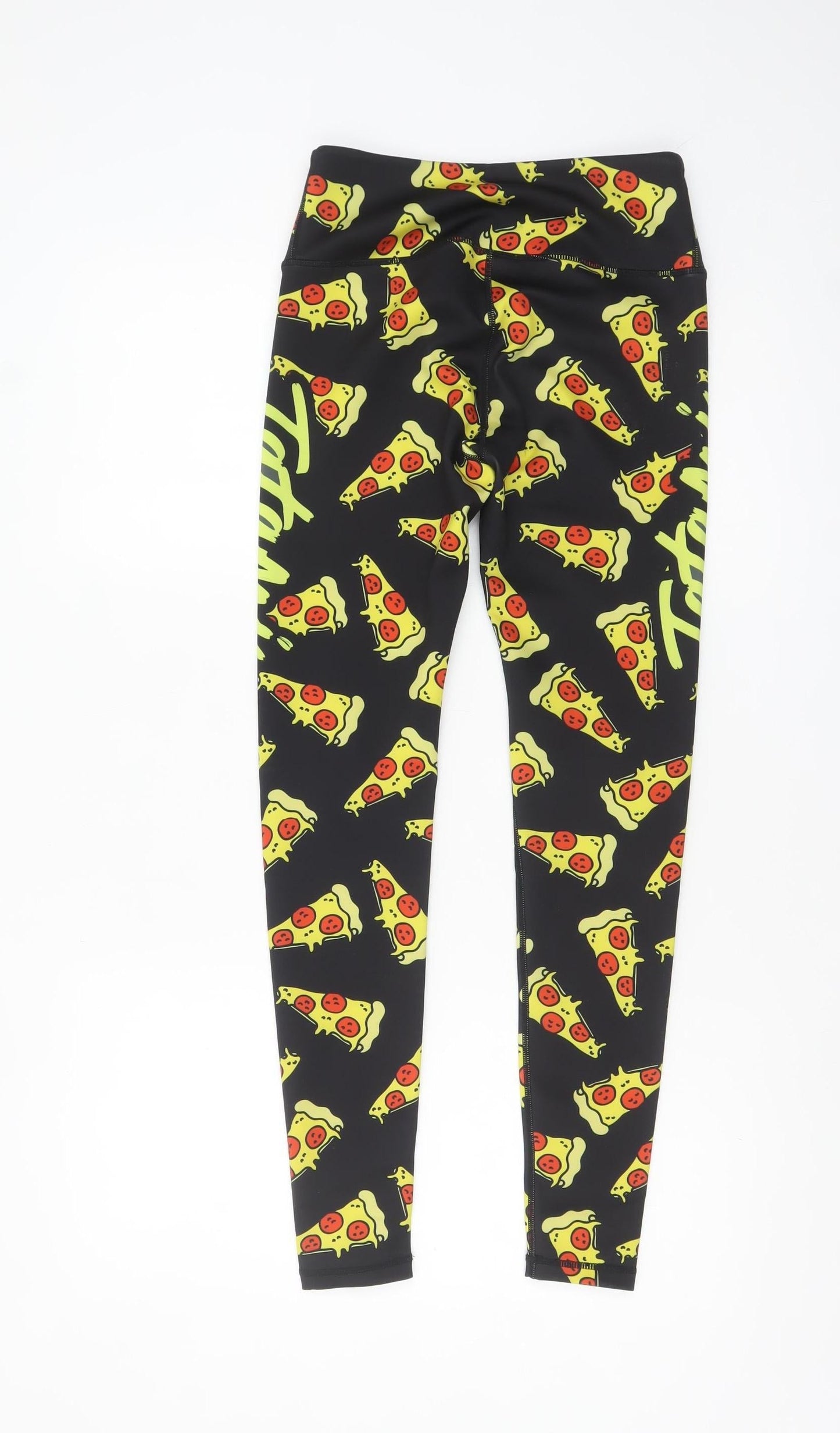 Tatami Women’s Black Pizza Print Active Leggings Size S UK8